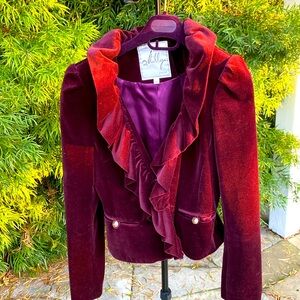 Millly  of New York fancy  velvet jacket, Size 6